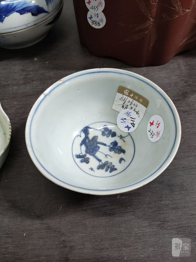 明 青花喜上眉梢纹碗 - 图2